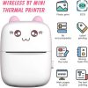 Mini imprimante thermique Bluetooth style chat avec 4 rouleaux